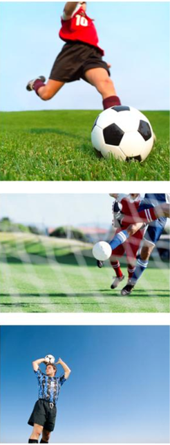 Player kicking ball